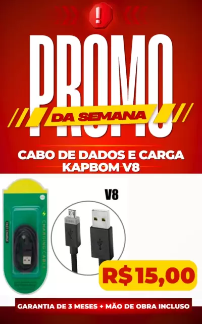 Cabo de Dados e Carga Kapbom V8