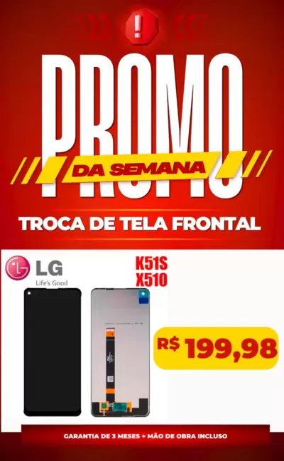 Troca de Tela Frontal K51S -  K510