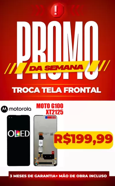 Troca de Tela Frontal  Moto G100